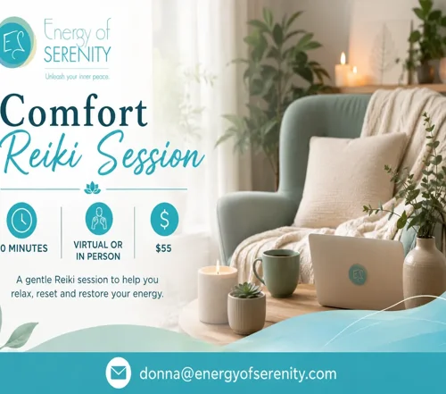 Comfort: Reiki session 30 min - virtual or in person