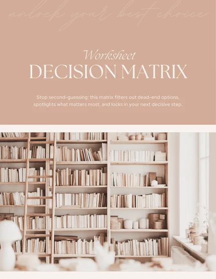 Decision Matrix Worksheet