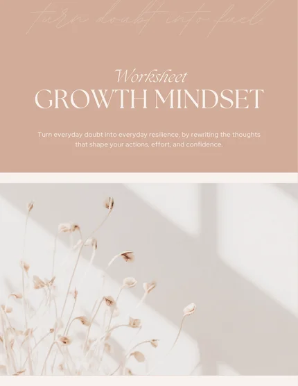 Growth Mindset Reflection Worksheet