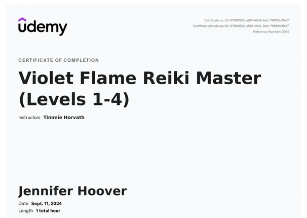 Usui Reiki/Violet Flame Energy Healing  [4 days] energy session 