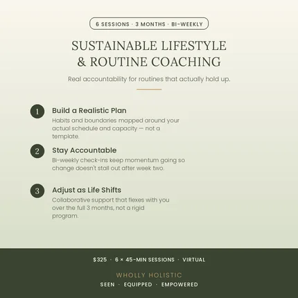 Sustainable Lifestyle & Routine Coaching
