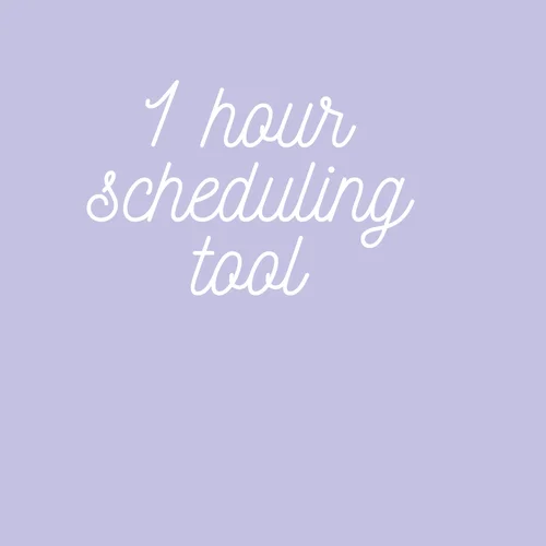 1 hour scheduling tool