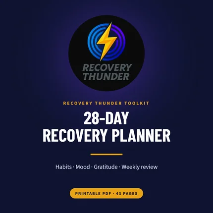 28-Day Recovery Planner (Printable PDF)