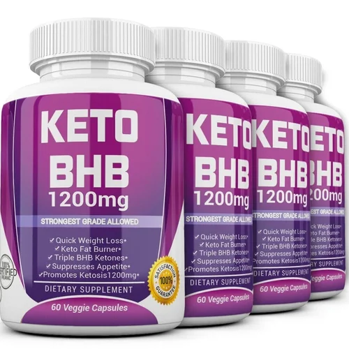 4 X KETO BHB 1200mg PURE Ketone FAT BURNER Weight Loss Diet Pills Ketosi