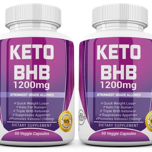 2 X KETO BHB 1200mg PURE Ketone FAT BURNER Weight Loss Diet Pills Ketosis