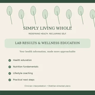 Lab Results, Nutrition Education & Wellness Planning