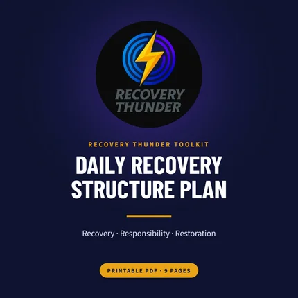 Daily Recovery Structure Plan (Printable PDF)